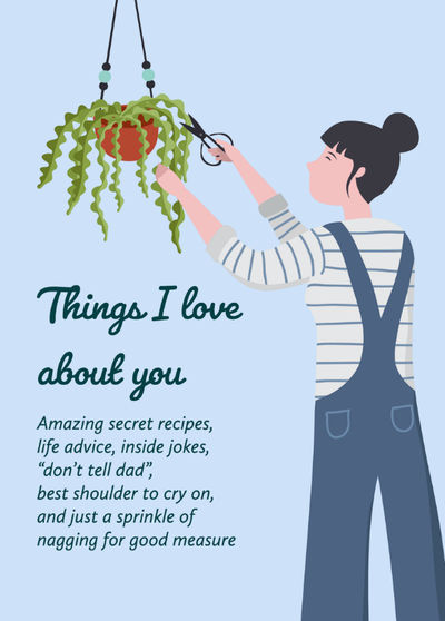 A person holding a plant Description automatically generated