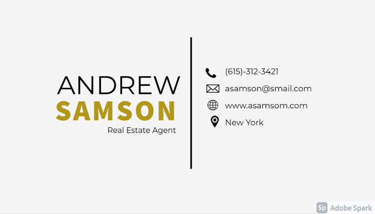Immobilienmarketing: Visitenkartenmuster Andrew Samson