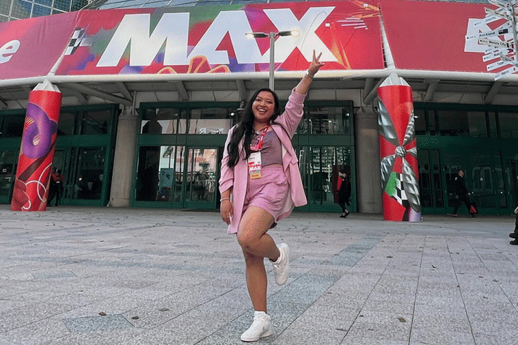 A person posing for a picture AI-generated content may be incorrect.