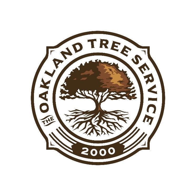 Rundes Emblem-Logo mit stilisiertem Baum und dem Firmennamen.