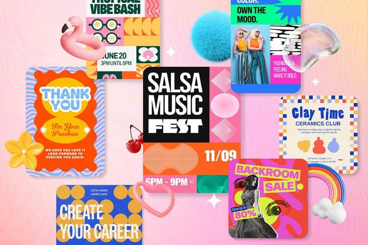 A collage of posters AI-generated content may be incorrect.