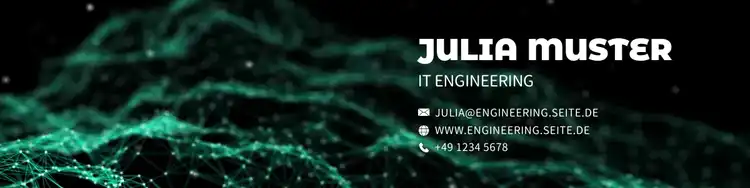 Schwarz und Grün Neon Technologie Software Tech LinkedIn Profil Titelbild