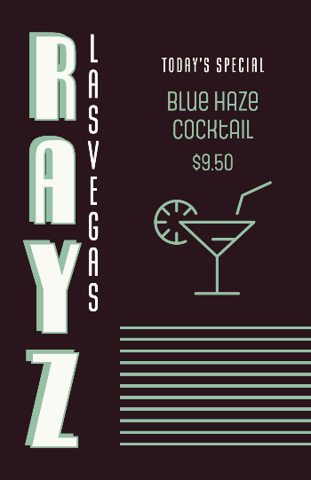 Green And White Cocktail Special Poster