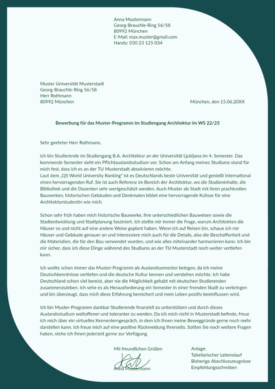 Blue and Orange Modern Cover Letter