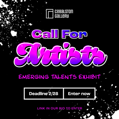 Black Call For Artists Instagram Square Post