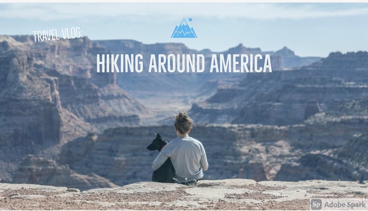 Adobe Spark channel banner template for a travel vlog