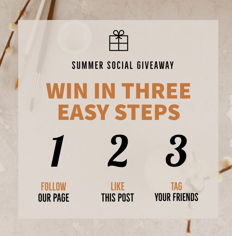 Social media campaign: Summer social giveaway banner