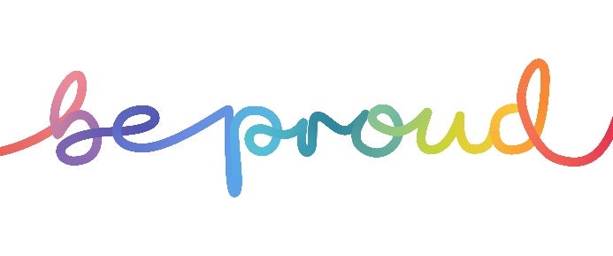 Buntes Logo-Design mit Schnörkelschrift.