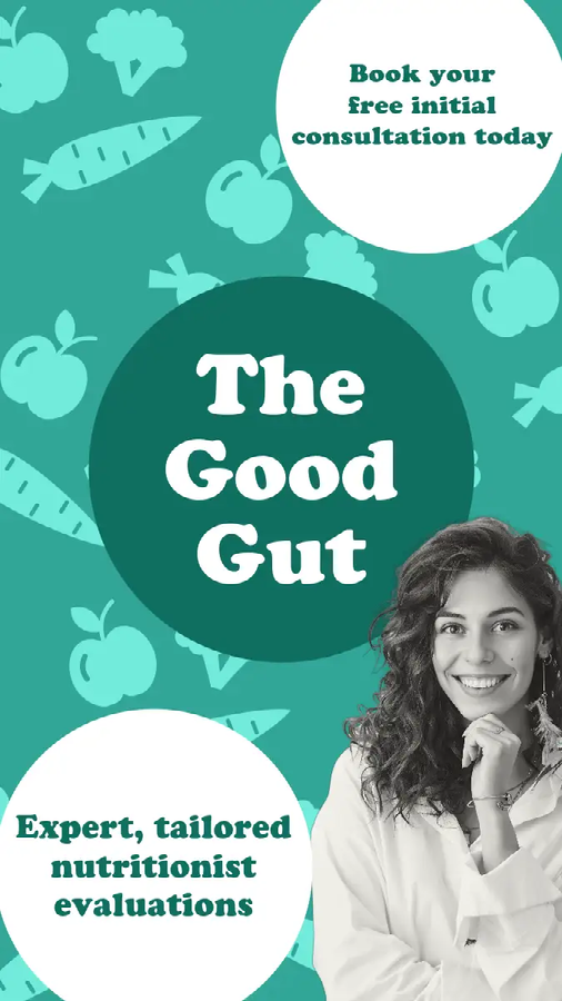 A TikTok social media marketing ad for The Good Cut, a program that does expert, tailored nutritionist evaluations