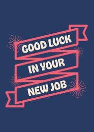 Blue And Pink Banner And Fireworks New Job Card