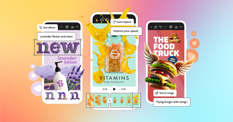 Starte durch mit der neuen Mobile&nbsp;App von Adobe Express