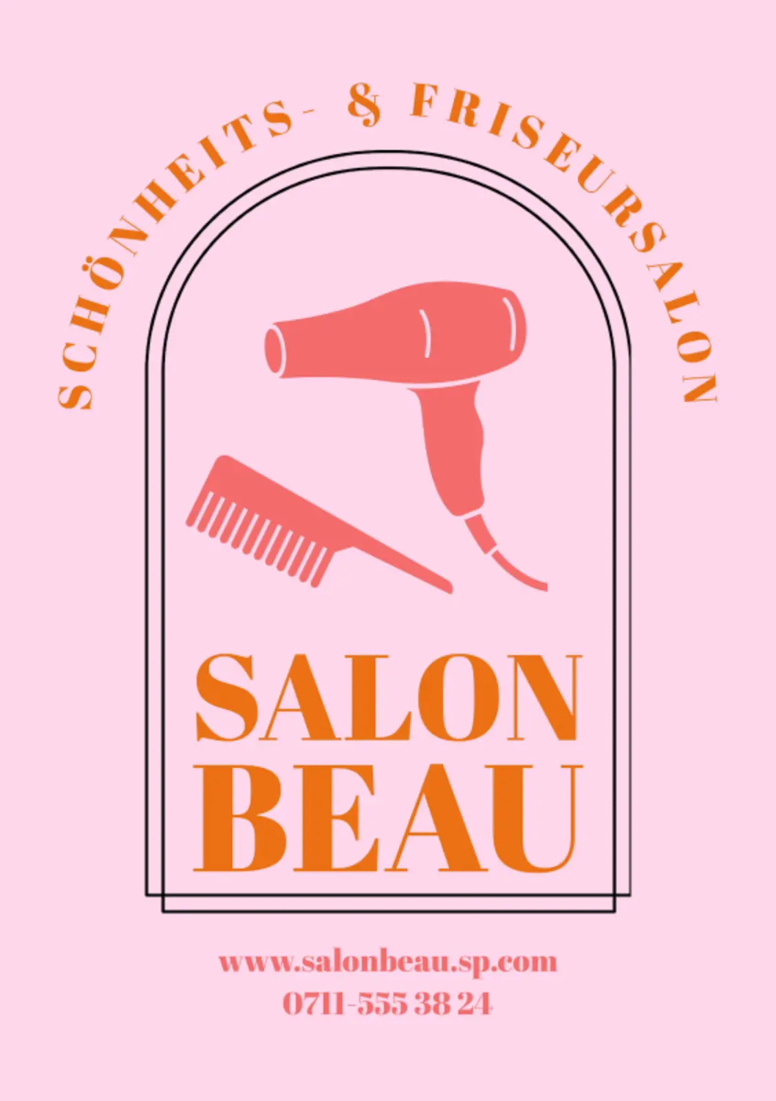 Pink salon beau banner