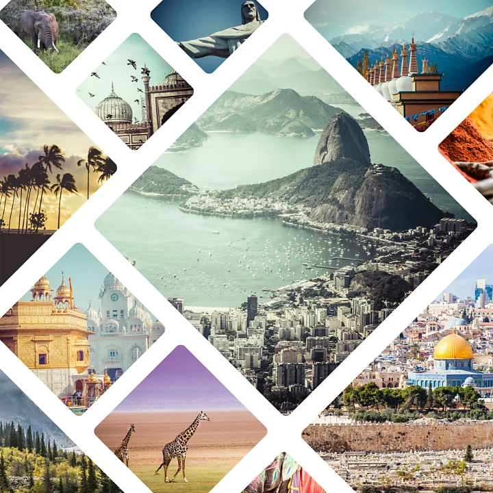 Eine Collage mit Urlaubsbildern