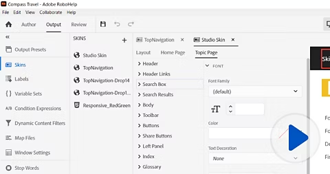 Leistungsstarker Skin-Editor