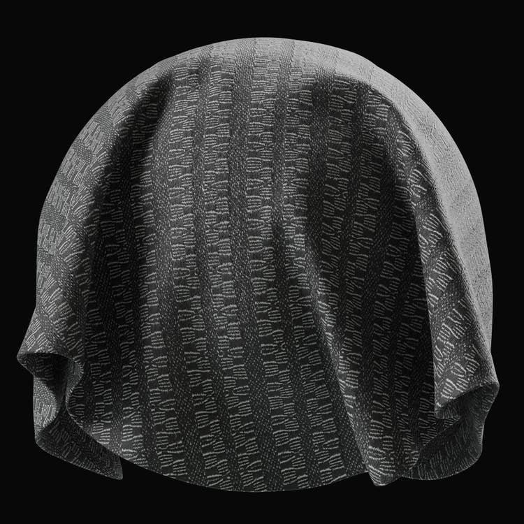 rendered fabric sample featuring grey rectangles in an offset pattern