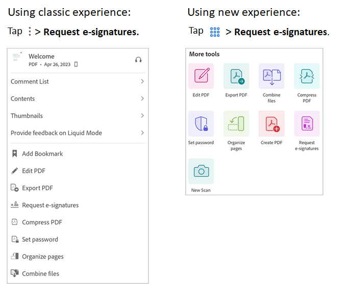 Send documents for e-signatures, Adobe Acrobat