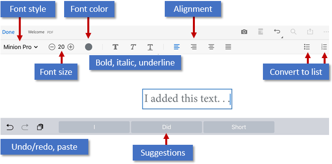 Redigere – Hjelp for Acrobat