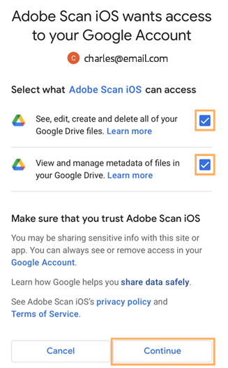 Bi indendørs der Del scanninger – Adobe Scan til iOS