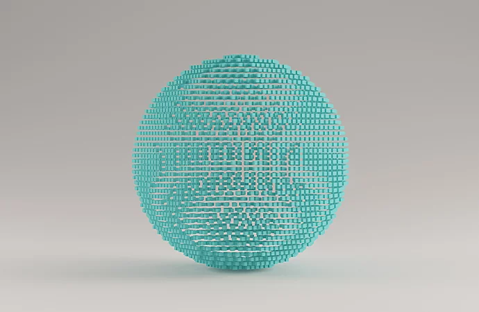 En sfærisk trådmodel, der illustrerer aliasing