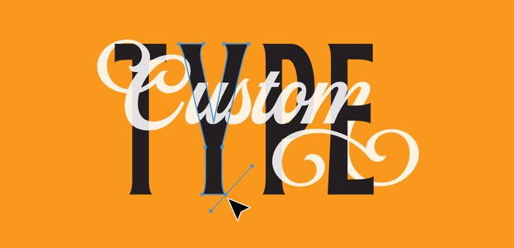 Ordene 'Custom Type' på en orange baggrund