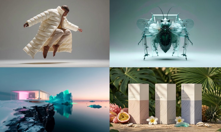 En billedserie med bl.a. en robotflue og en neonoplyst bygning i tundraen viser Fireflys kreative potentiale.