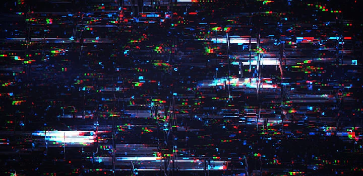 Redigeret billede med støj og glitchfejl