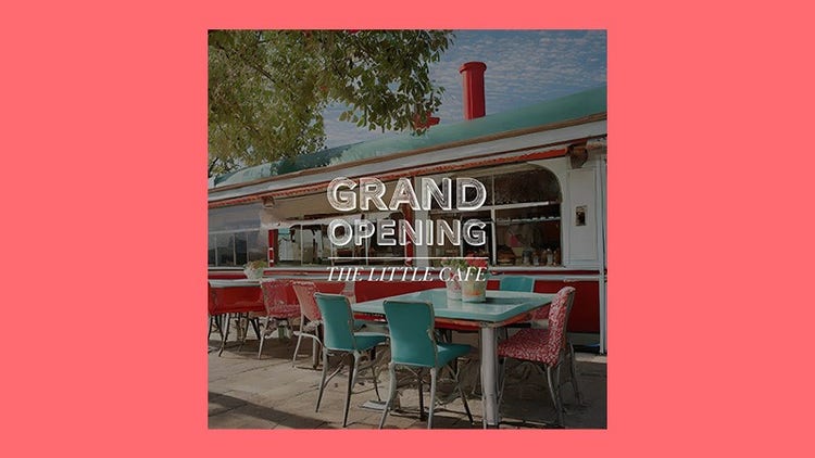 outside of a 1960s diner