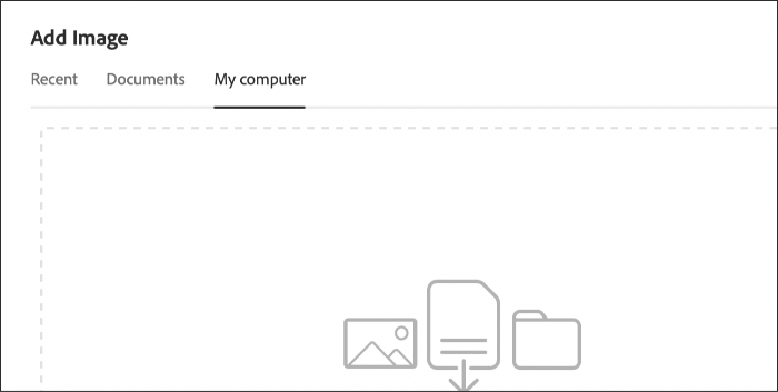 Add an image to a PDF with the Acrobat online PDF editor.