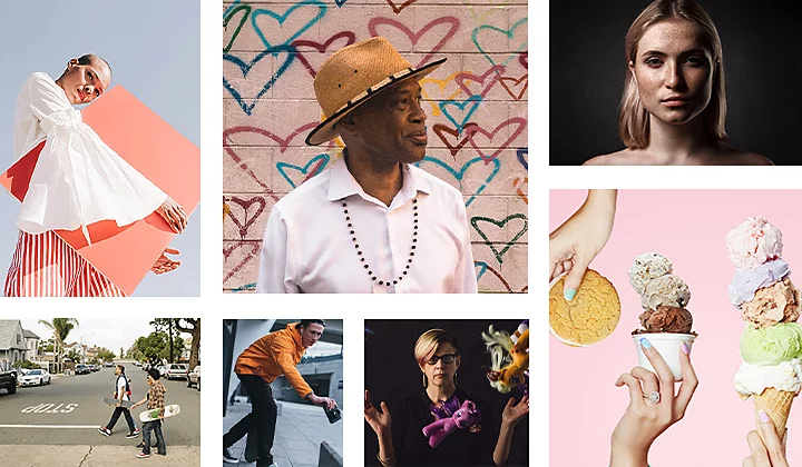 كولاج لأنواع مختلفة من أنماط الصور