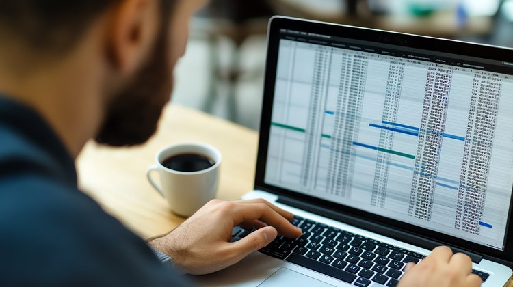 Ilustración mostrando un archivo Excel visualizado en un ordenador.