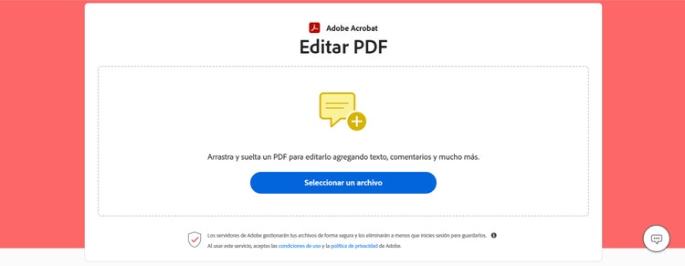 https://www.adobe.com/es/acrobat/online/pdf-editor.html | La imagen muestra la herramienta Editar PDF de Acrobat online.