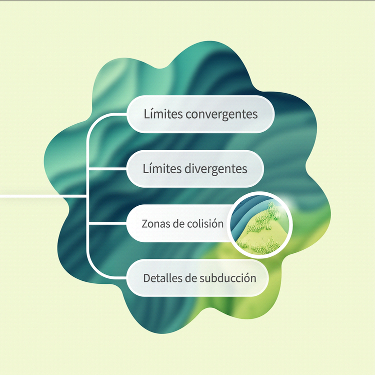 Mapa mental parcial con cuatro ramas sobre un fondo verde, con una rama destacada mediante un círculo iluminado.