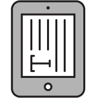 Una tableta en posición vertical con texto horizontal para representar los posibles problemas de diseño en los archivos EPUB.