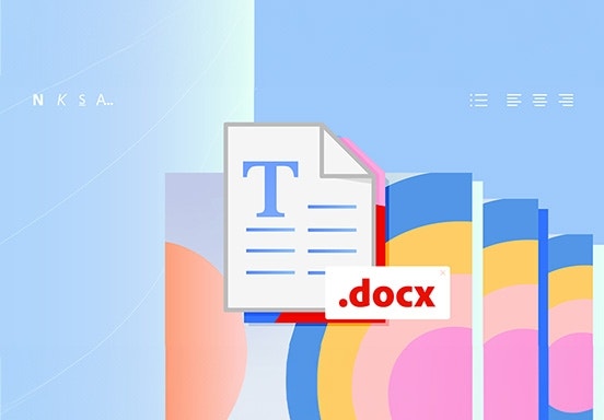 Ilustración de un archivo DOCX.