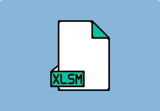 Ilustración de un archivo XLSM.