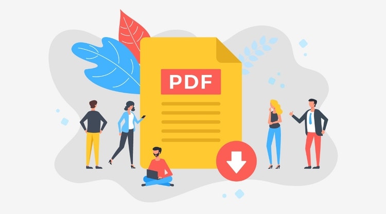 Imagen de un documento en PDF que están editando varias personas.