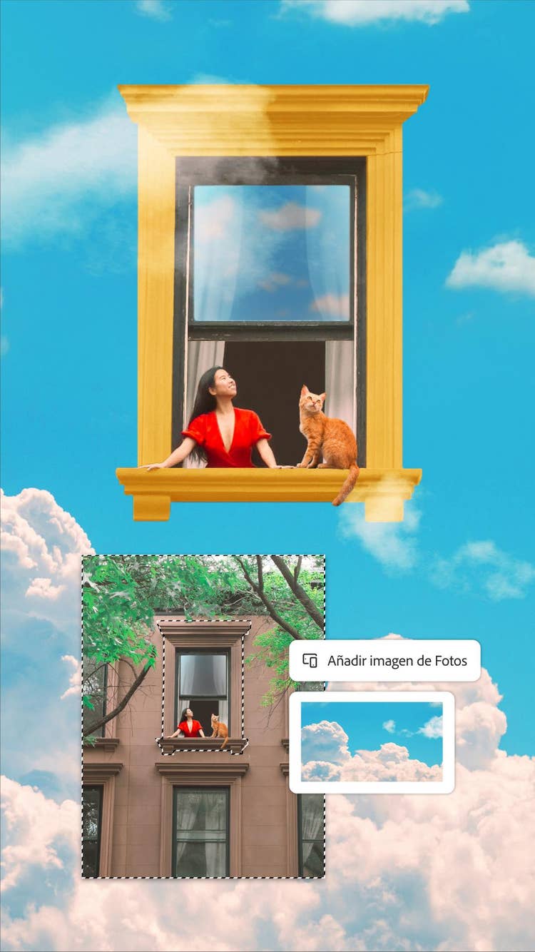 Breve vídeo que muestra cómo eliminar y sustituir fondos en la aplicación de edición de fotos Photoshop.