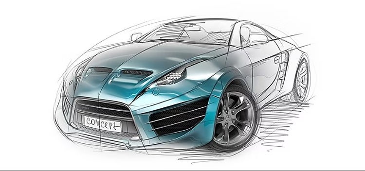 Un diseñador digital con una lluvia de ideas en una pizarra