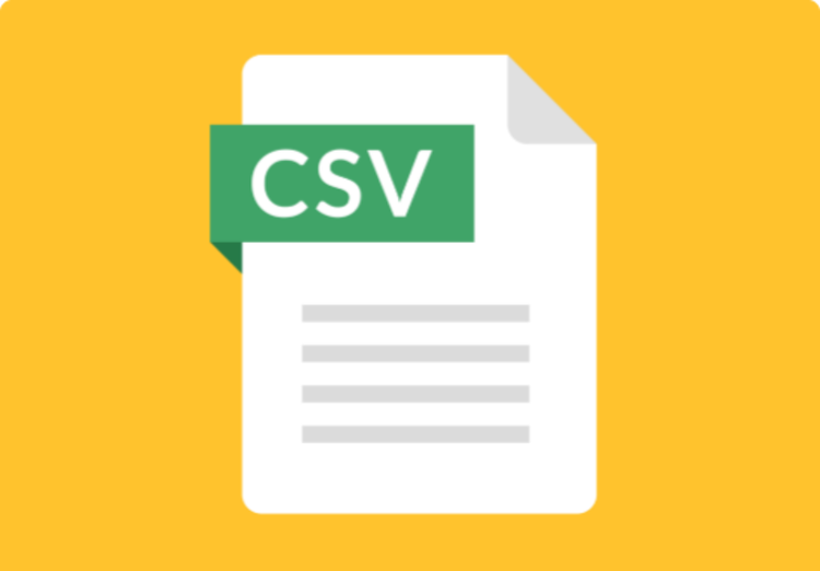 ilustración gráfica de un archivo CSV