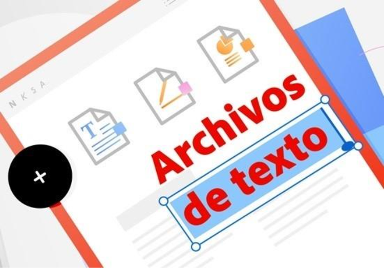 Ilustración: ordenador portátil con un archivo de texto abierto con imágenes.