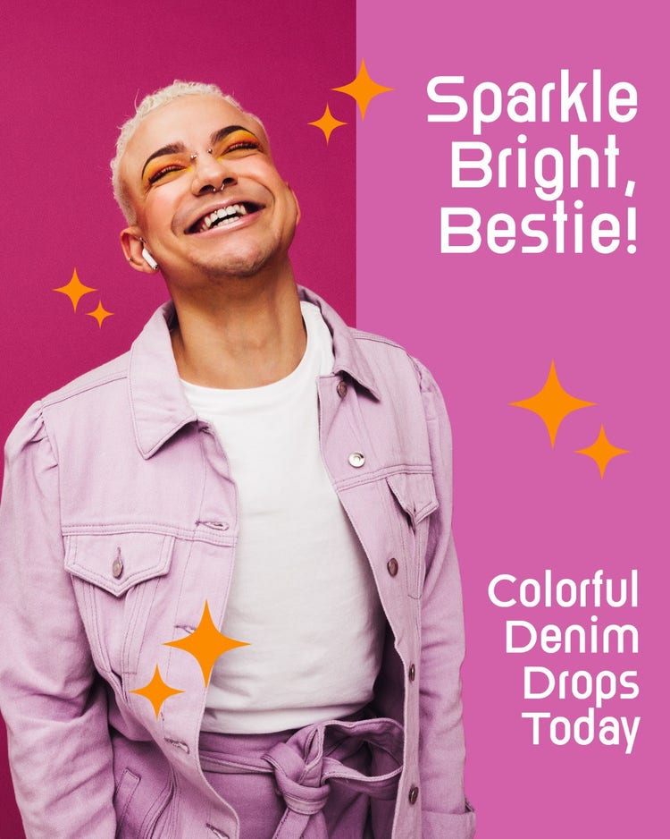 Pink Sparkle Instagram Feed Ad
