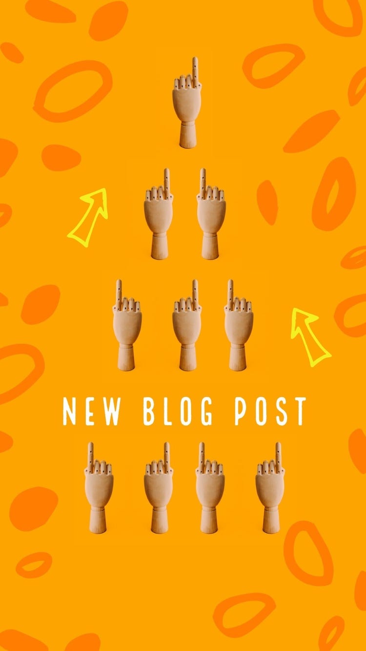 Orange Pointing Blog Post Instagram Story