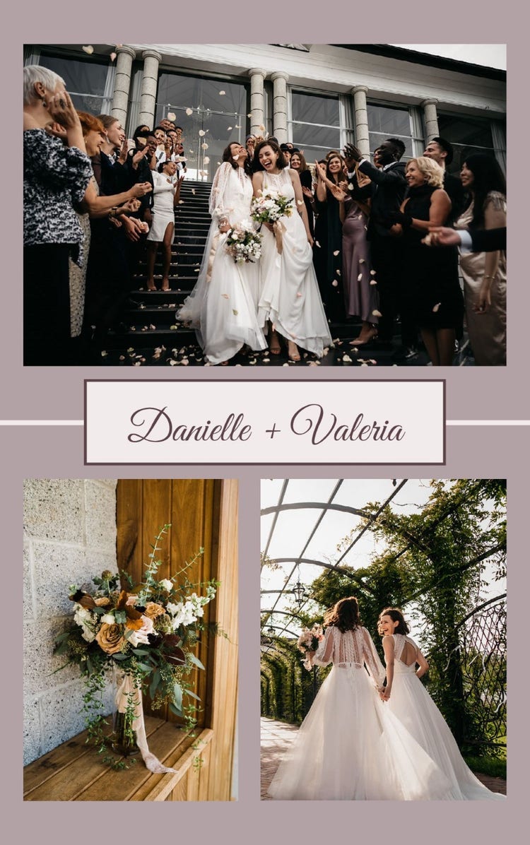 Purple Collage Wedding Photo Album