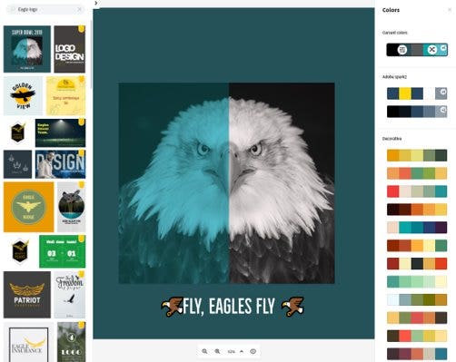 Creador gratuito de logos de águilas: crea un logo de águila online en  minutos | Adobe Express
