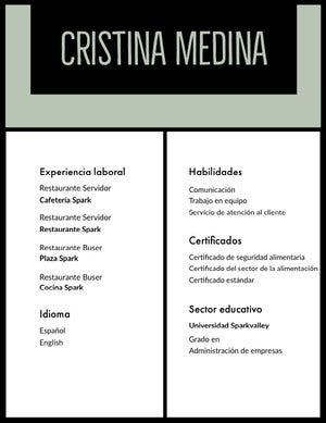 Cristina Medina Currículum vitae