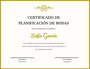Sofía García Certificado