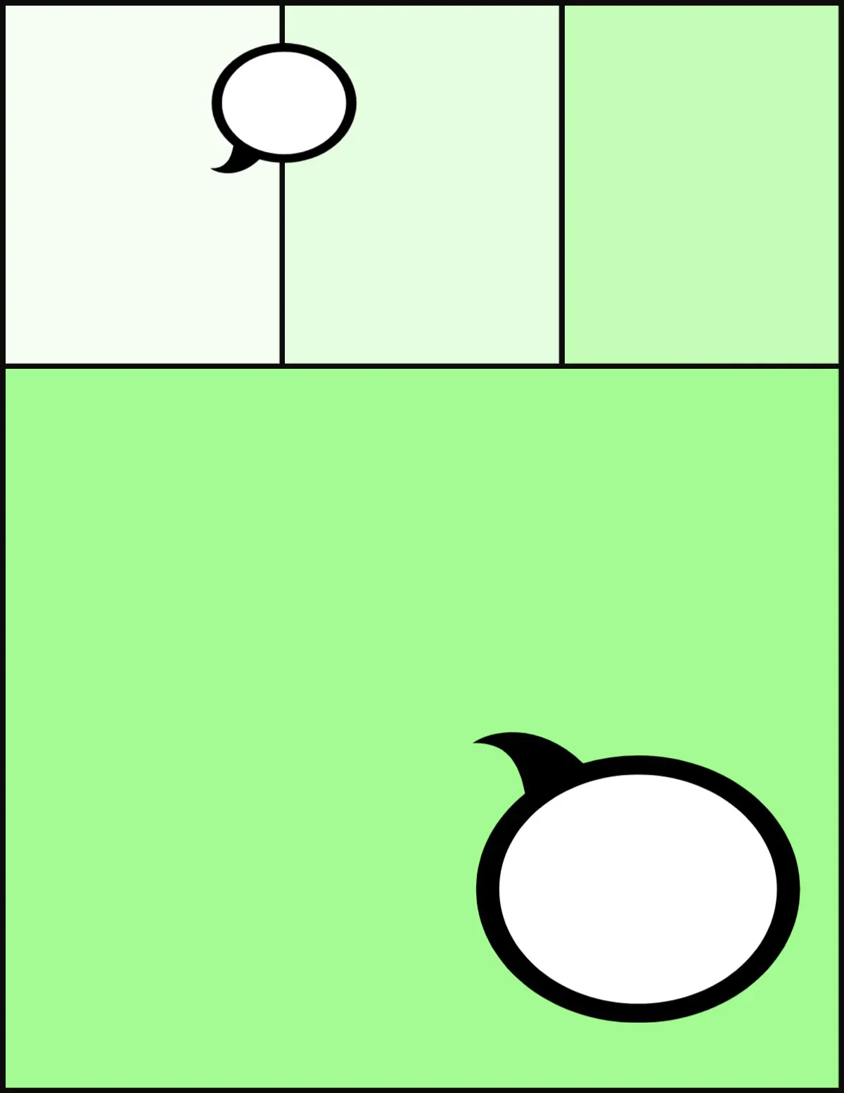 green four panel comic maker