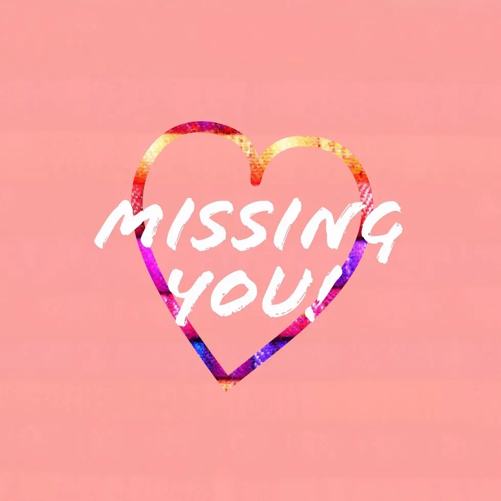 Pink and White Missing You Instagram Graphic