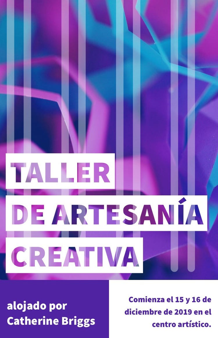 creative craft workshop poster