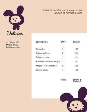 food invoice Factura